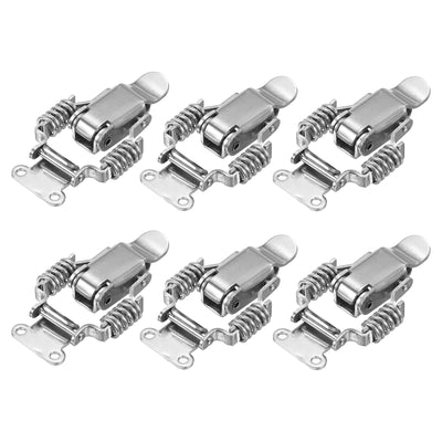 Harfington Uxcell Spring Hasp Toggle Latches Lock, Stainless Steel Double Springs Latch, 6Pcs