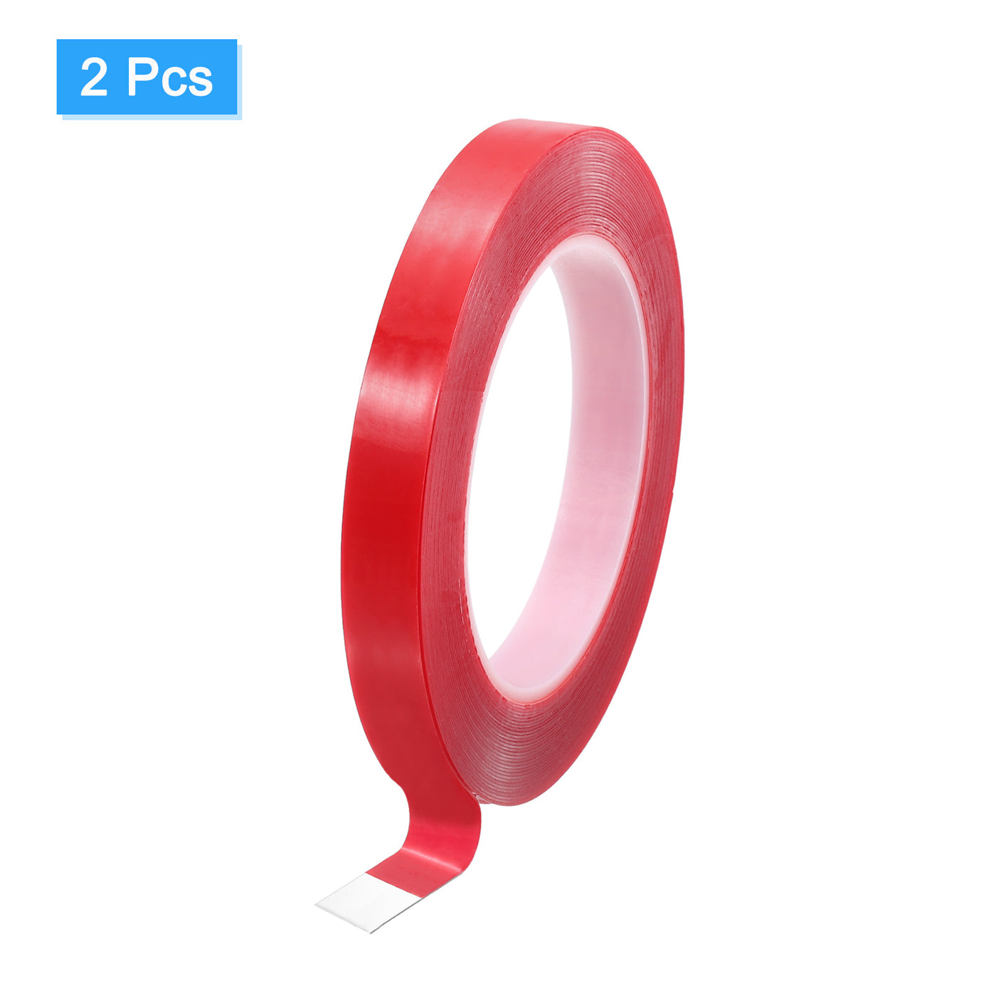 Harfington Heat Resistant Tape, 32.8ft x 0.31 Inch Adhesive Tape 0.5mm Thick Red 2Pcs