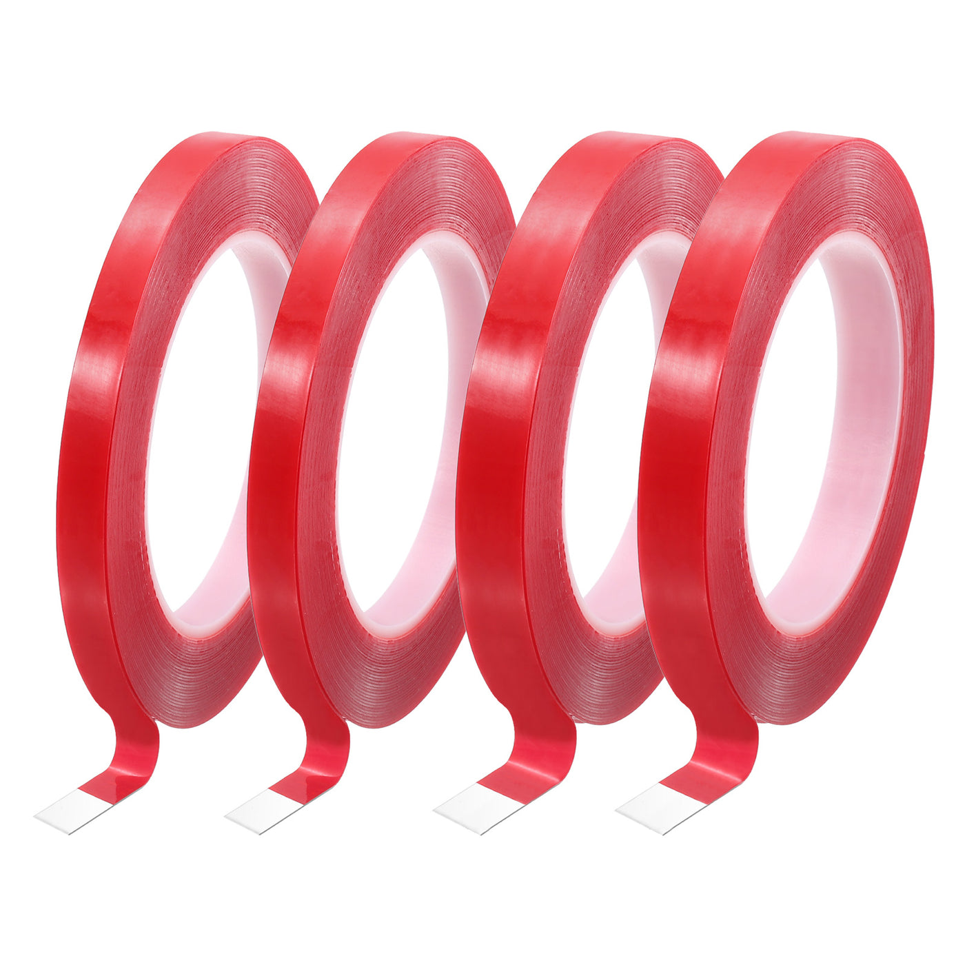 Harfington Heat Resistant Tape, 32.8ft 0.2 0.39 Inch Adhesive Tape 0.5mm Thick Red 2Pcs