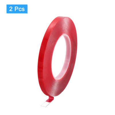 Harfington Heat Resistant Tape, 32.8ft x 0.31 Inch Adhesive Tape 1mm Thick Red 2Pcs