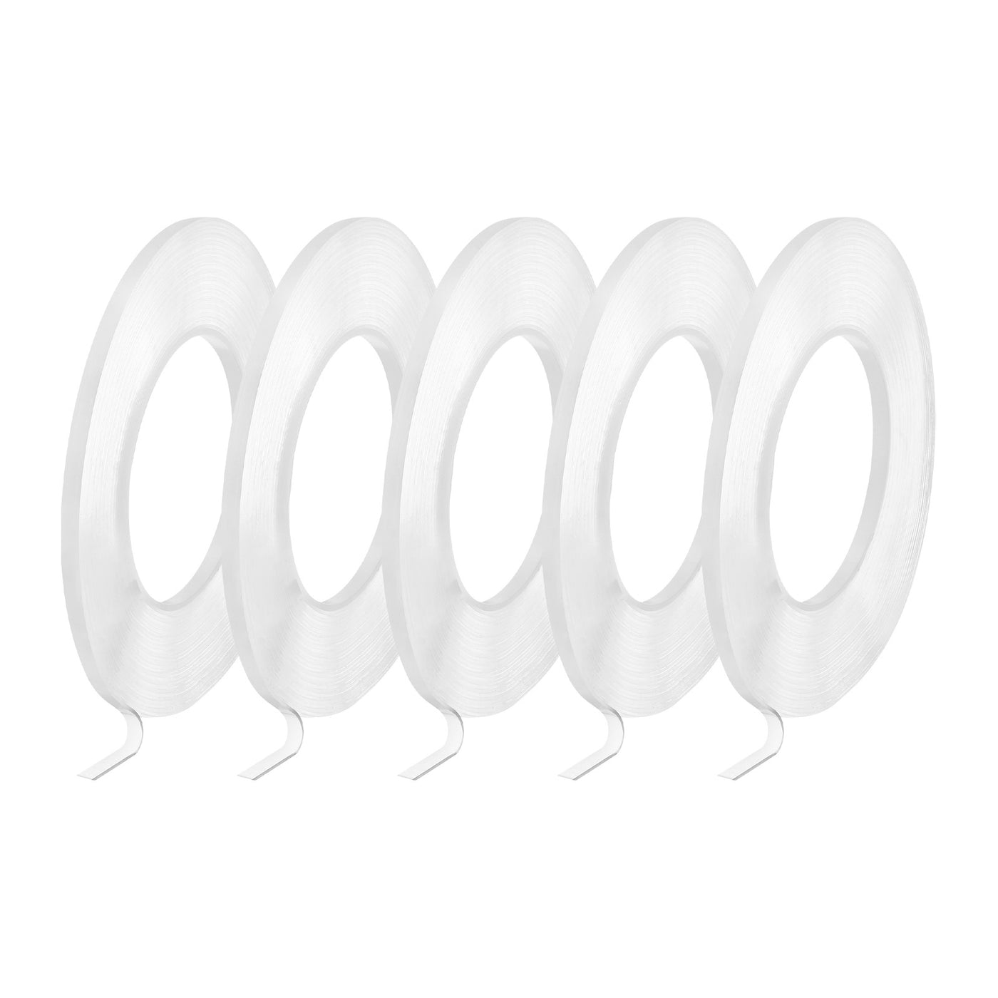 Harfington Heat Resistant Tape, 32.8ft x 0.16 Inch Adhesive Tape 1mm Thick Clear 5Pcs