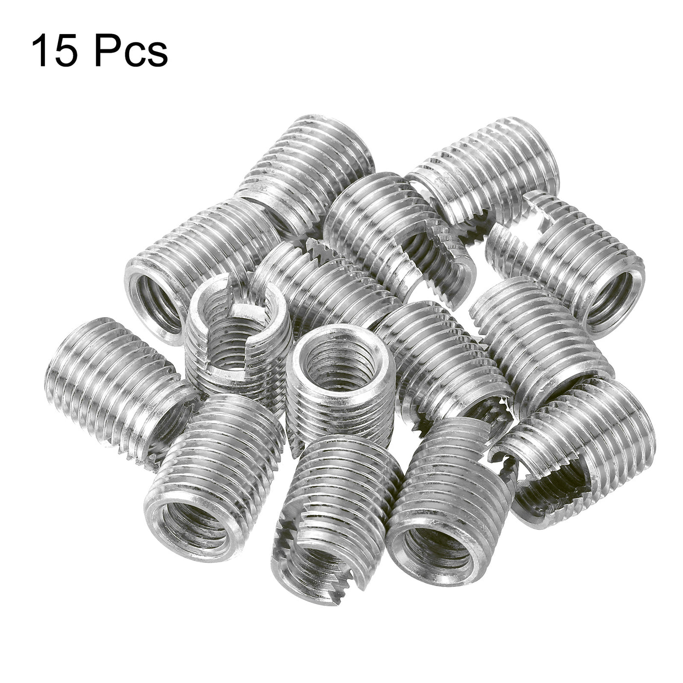 uxcell Uxcell Self Tapping Threaded Inserts, 5pcs Inner M10 M14x18 303 Stainless Steel Nuts