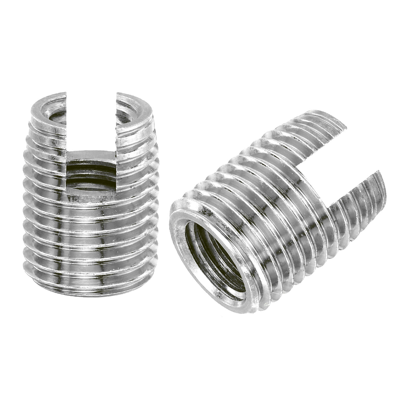 uxcell Uxcell Self Tapping Threaded Inserts, 5pcs Inner M10 M14x18 303 Stainless Steel Nuts