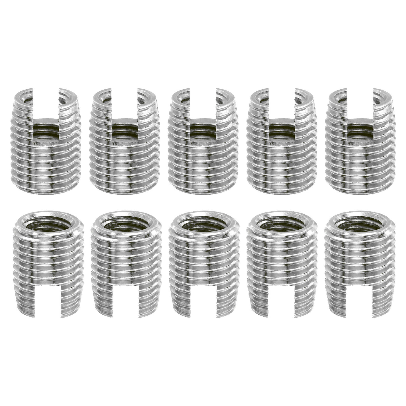 uxcell Uxcell Self Tapping Threaded Inserts, 5pcs Inner M10 M14x18 303 Stainless Steel Nuts