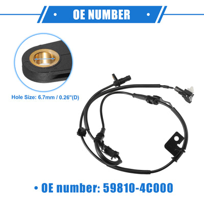 Harfington ABS Raddrehzahlsensor kompatibel für Kia Optima 2012-2016 2.0L 2.4L, individuell angefertigt, Kunststoff schwarz, vordere linke Seite, Nr. 59810-4C000