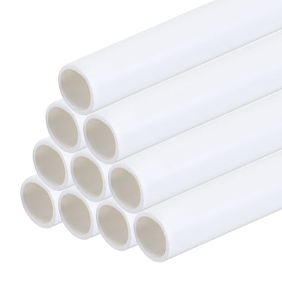 Harfington 10pcs 10" Plastic Model Tube ABS Round Tube 0.39" OD White Easy Processing for Architectural Model Making DIY