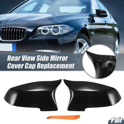 Harfington Pair Car Rear View Driver Passenger Side Mirror Cover Cap Replacement Gloss Black for BMW F10 F11 F18 GT F07 F06 F12 F13 F01 F02 2014-2016 Mirror Guard Covers