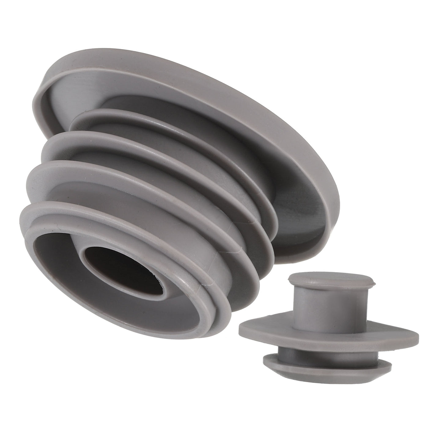 uxcell Uxcell Drain Pipe Seal Ring with Plug for 45-50mm PVC Drainage Pipes, Grey