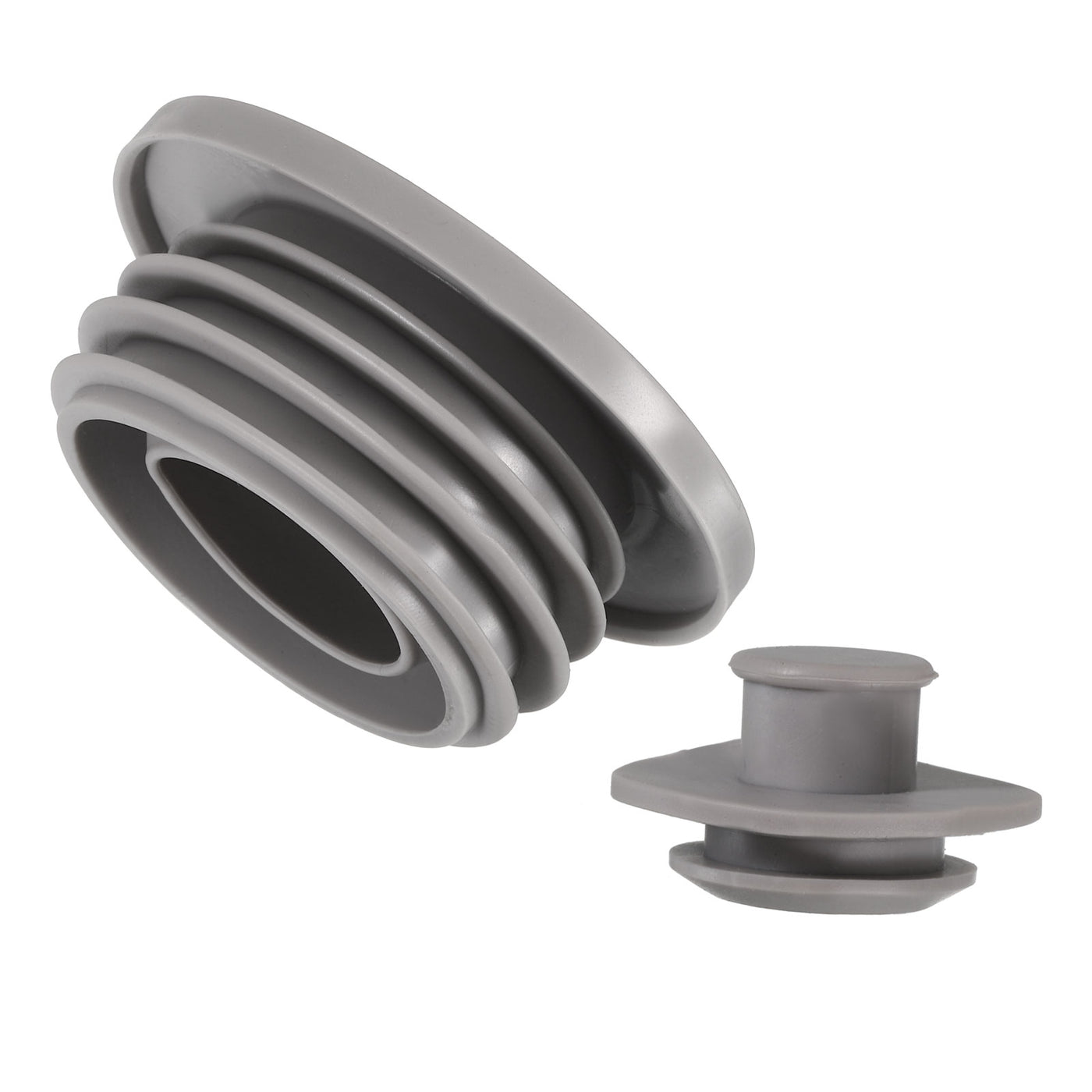 uxcell Uxcell Drain Pipe Seal Ring with Plug for 60-65mm PVC Drainage Pipes, Grey