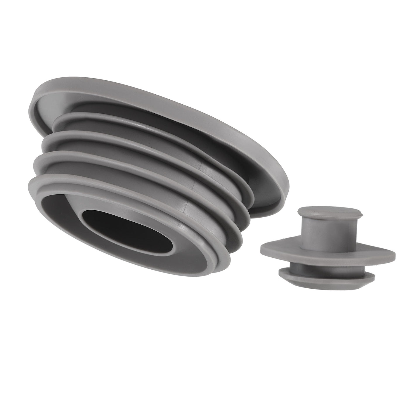 uxcell Uxcell Drain Pipe Seal Ring with Plug for 70-75mm PVC Drainage Pipes, Grey