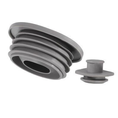 Harfington Uxcell Drain Pipe Seal Ring with Plug for 70-75mm PVC Drainage Pipes, Grey