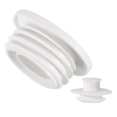 Harfington Uxcell Drain Pipe Seal Ring with Plug for 60-65mm PVC Drainage Pipes, White