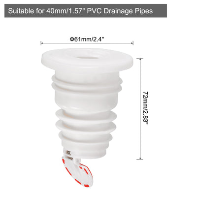 Harfington Uxcell 1Pcs Drain Pipe Seal Ring, Silicone Ring for 40mm/1.57" PVC Drainage Pipes