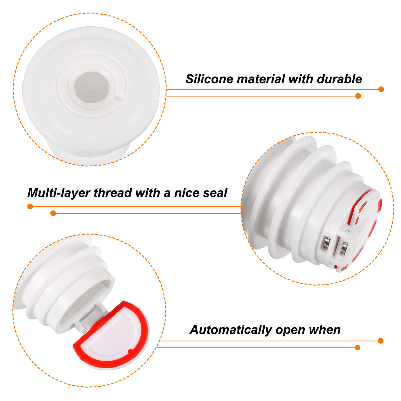 uxcell Uxcell 1Pcs Drain Pipe Seal Ring, Silicone Ring for 40mm/1.57" PVC Drainage Pipes