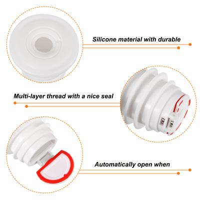 Harfington Uxcell 2Pcs Drain Pipe Seal Ring, Silicone Ring for 40mm/1.57" PVC Drainage Pipes