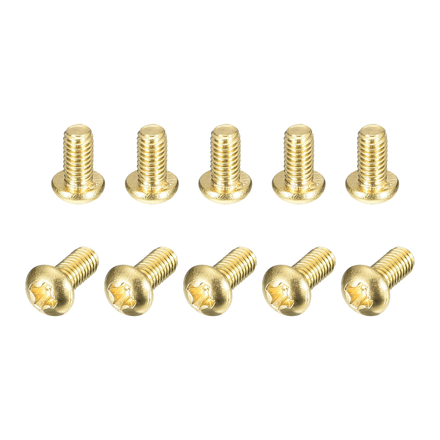 uxcell Uxcell Brass Machine Screws, M3x5mm Phillips Pan Head Fastener Bolts for Furniture, Office Equipment, Electronics 36Pcs