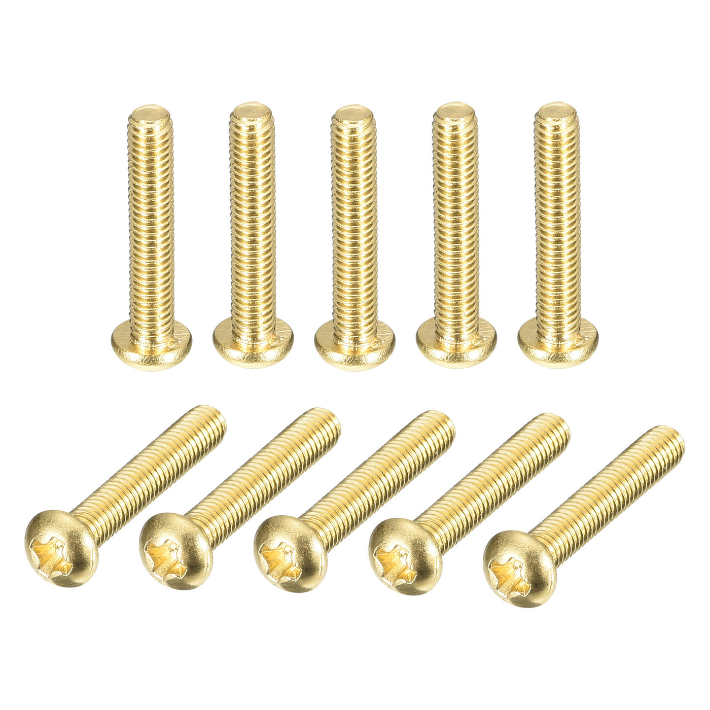 uxcell Uxcell Brass Machine Screws, M3x16mm Phillips Pan Head Fastener Bolts for Furniture, Office Equipment, Electronics 36Pcs