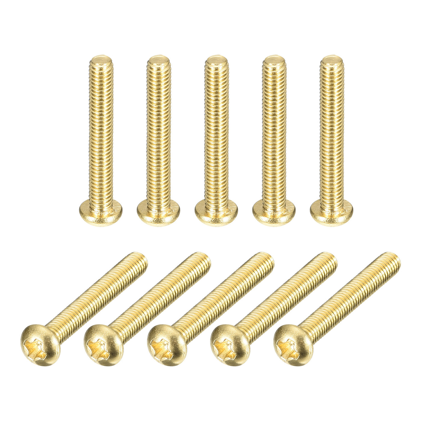 uxcell Uxcell Brass Machine Screws, M3x20mm Phillips Pan Head Fastener Bolts for Furniture, Office Equipment, Electronics 36Pcs