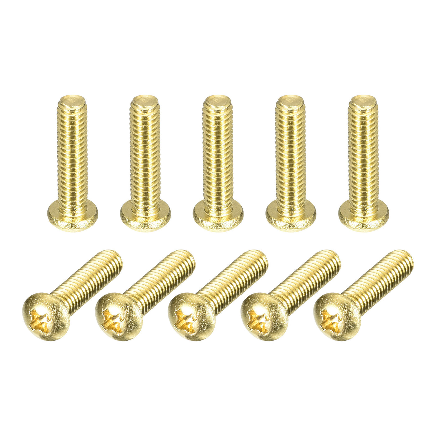 uxcell Uxcell Brass Machine Screws, M4x16mm Phillips Pan Head Fastener Bolts for Furniture, Office Equipment, Electronics 36Pcs