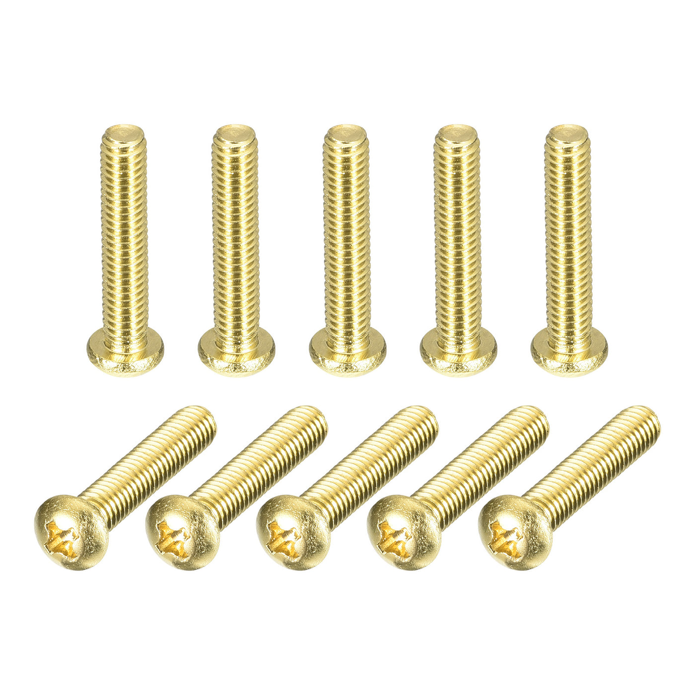 uxcell Uxcell Brass Machine Screws, M4x20mm Phillips Pan Head Fastener Bolts for Furniture, Office Equipment, Electronics 36Pcs