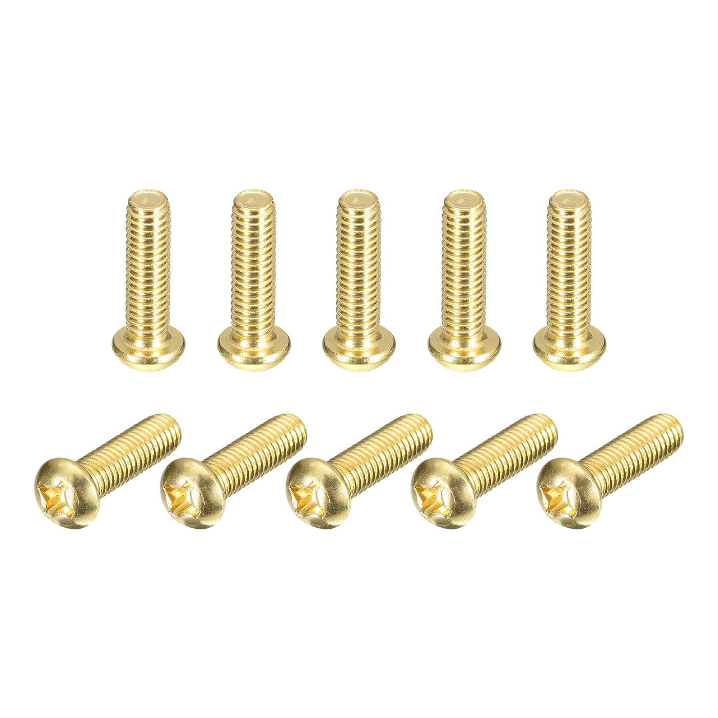 uxcell Uxcell Brass Machine Screws, M6x20mm Phillips Pan Head Fastener Bolts for Furniture, Office Equipment, Electronics 20Pcs