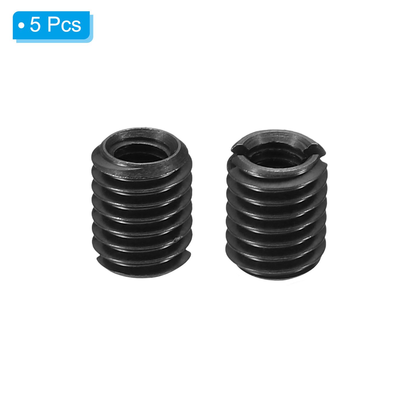 Harfington Grade 8.8 Carbon Steel Threaded Repair Insert Nut, 5pcs M5x0.8 Female to M8x1.25 Male High Strength Screw Sleeve Inserts Reducing Adapter Reducer 10mm