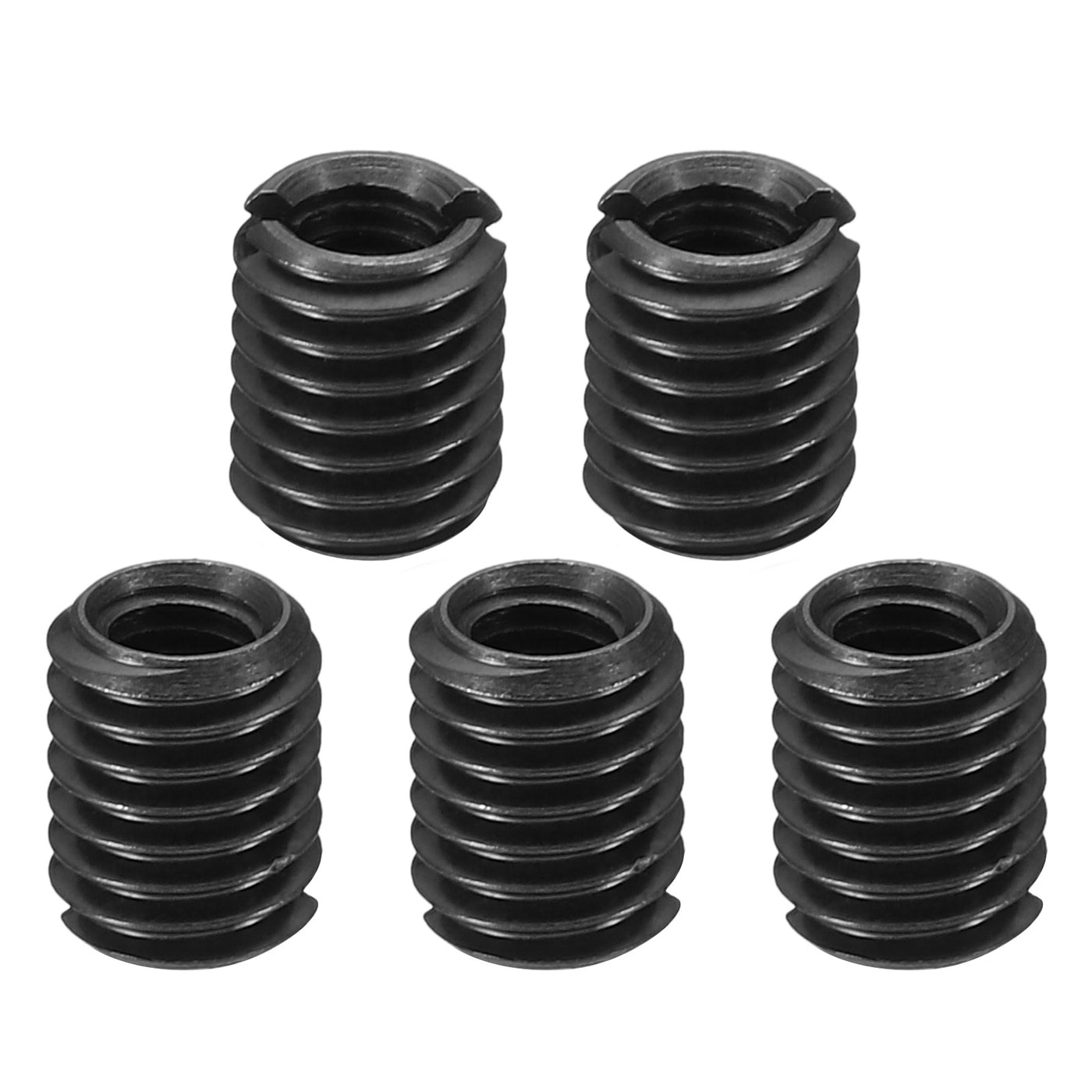 Harfington Grade 8.8 Carbon Steel Threaded Repair Insert Nut, 5pcs M5x0.8 Female to M8x1.25 Male High Strength Screw Sleeve Inserts Reducing Adapter Reducer 10mm