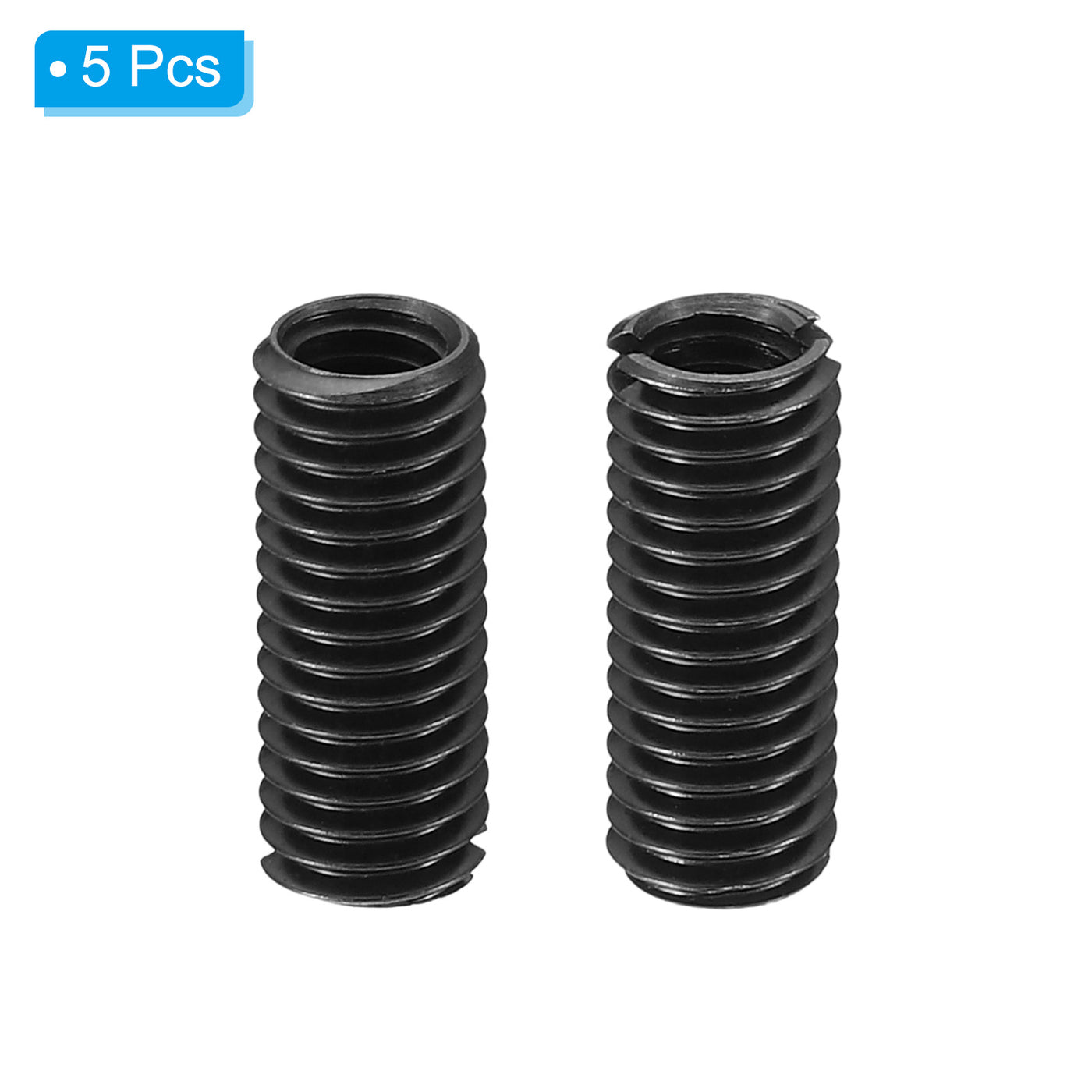 Harfington Grade 8.8 Carbon Steel Threaded Repair Insert Nut, 5pcs M6x1 Female to M8x1.25 Male High Strength Screw Sleeve Inserts Reducing Adapter Reducer 20mm