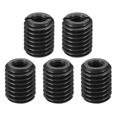 Harfington Grade 8.8 Carbon Steel Threaded Repair Insert Nut, 5pcs M6x1 Female to M12x1.75 Male High Strength Screw Sleeve Inserts Reducing Adapter Reducer 15mm