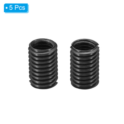 Harfington Grade 8.8 Carbon Steel Threaded Repair Insert Nut, 5pcs M8x1.25 Female to M10x1.5 Male Screw Sleeve Inserts Reducing Adapter Reducer 15mm