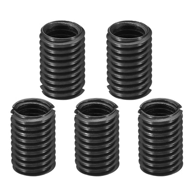 Harfington Grade 8.8 Carbon Steel Threaded Repair Insert Nut, 5pcs M8x1.25 Female to M10x1.5 Male Screw Sleeve Inserts Reducing Adapter Reducer 15mm