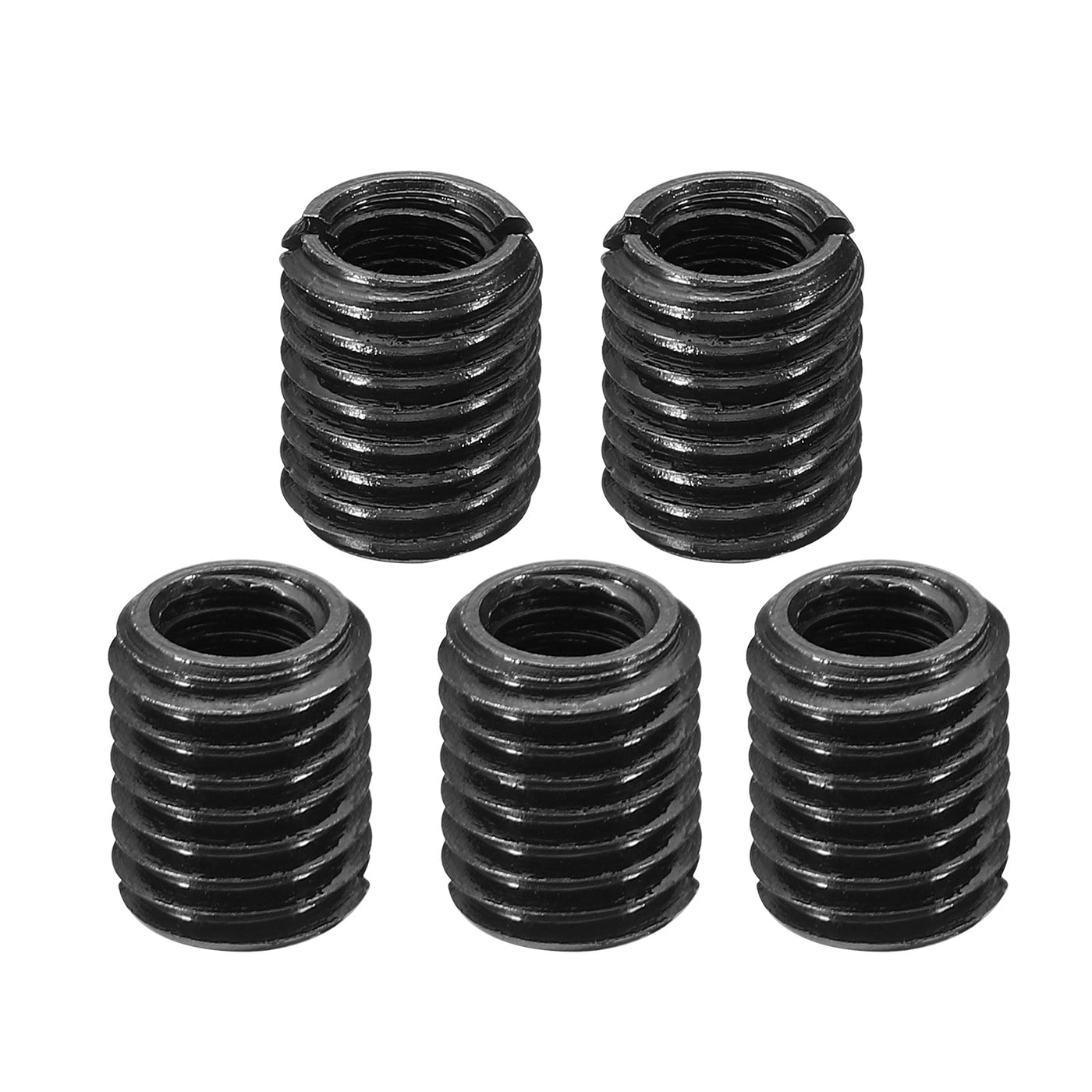 Harfington Grade 8.8 Carbon Steel Threaded Repair Insert Nut, 5pcs M8x1.25 Female to M12x1.75 Male Screw Sleeve Inserts Reducing Adapter Reducer 15mm