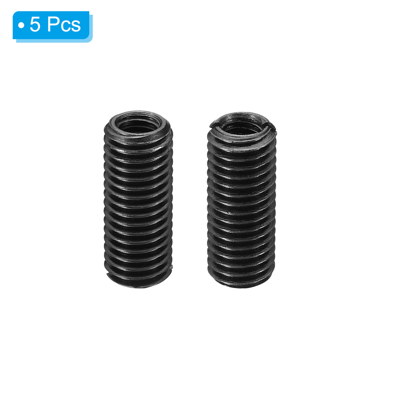 Harfington Grade 8.8 Carbon Steel Threaded Repair Insert Nut, 5pcs M8x1.25 Female to M12x1.75 Male Screw Sleeve Inserts Reducing Adapter Reducer 30mm