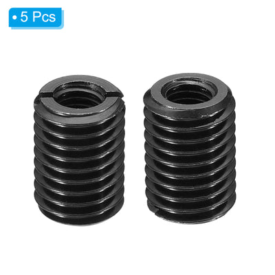 Harfington Grade 8.8 Carbon Steel Threaded Repair Insert Nut, 5pcs M8x1.25 Female to M14x2 Male High Strength Screw Sleeve Inserts Reducing Adapter Reducer 20mm