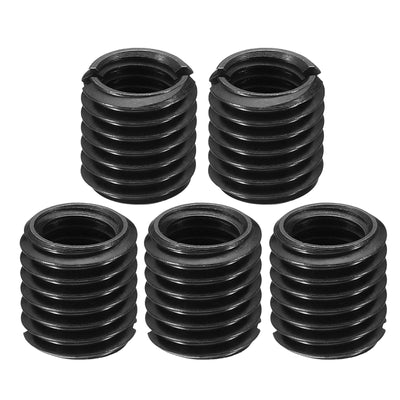 Harfington Grade 8.8 Carbon Steel Threaded Repair Insert Nut, 5pcs M10x1.5 Female to M14x2 Male High Strength Screw Sleeve Inserts Reducing Adapter Reducer 15mm