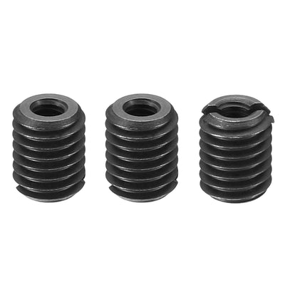 Harfington Grade 8.8 Carbon Steel Threaded Repair Insert Nut, 3pcs M4x0.7 Female to M8x1.25 Male High Strength Screw Sleeve Inserts Reducing Adapter Reducer 10mm