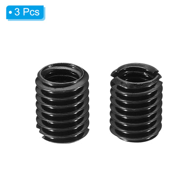 Harfington Grade 8.8 Carbon Steel Threaded Repair Insert Nut, 3pcs M6x1 Female to M8x1.25 Male High Strength Screw Sleeve Inserts Reducing Adapter Reducer 10mm