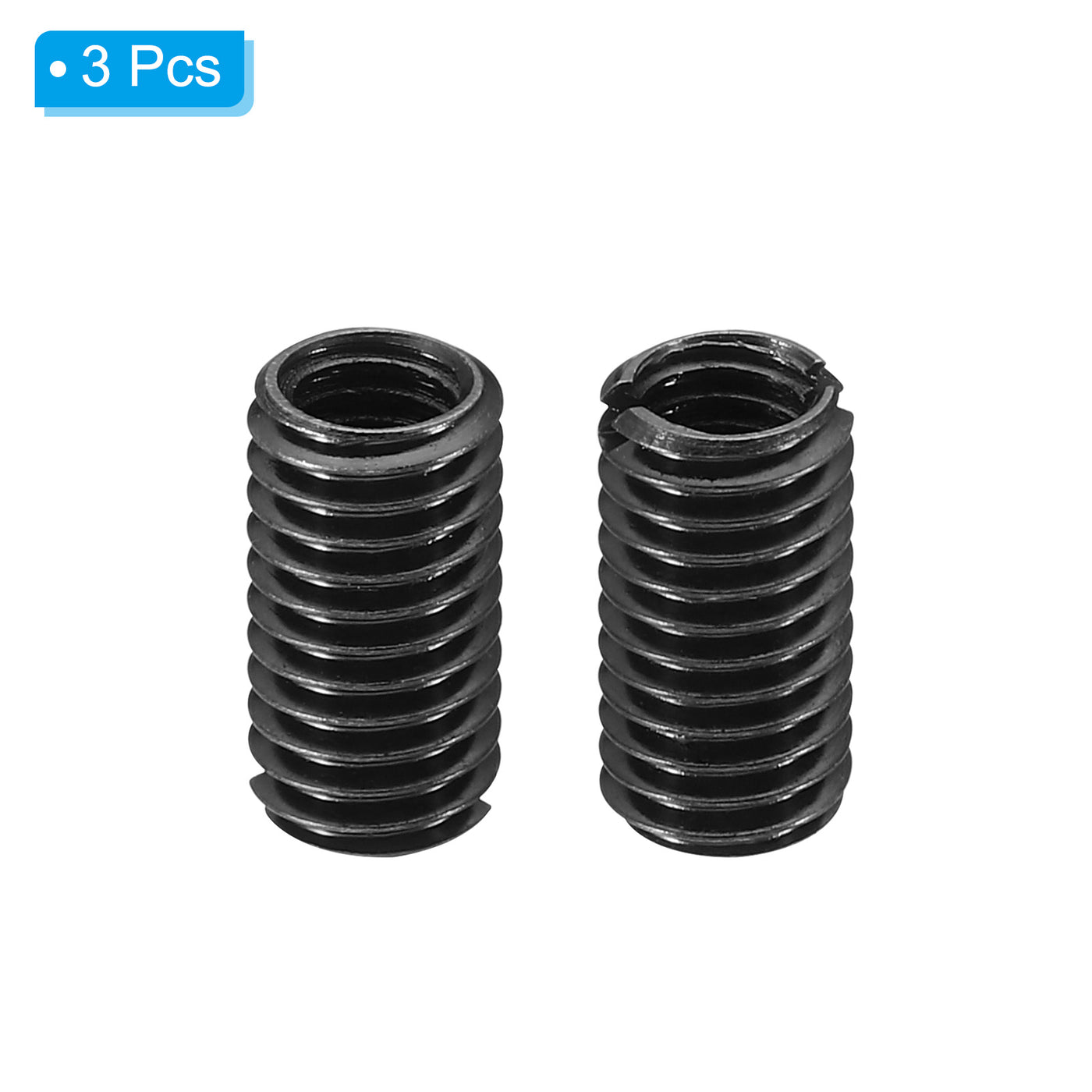 Harfington Grade 8.8 Carbon Steel Threaded Repair Insert Nut, 3pcs M6x1 Female to M8x1.25 Male High Strength Screw Sleeve Inserts Reducing Adapter Reducer 15mm