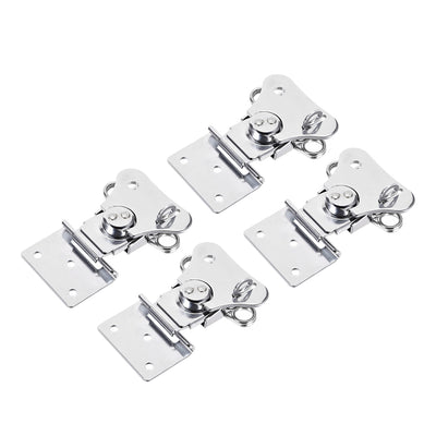 Harfington Uxcell Twist Latches, Iron Spring Loaded Butterfly Twist Latch for Box, 3.7x2.6" 4Pcs