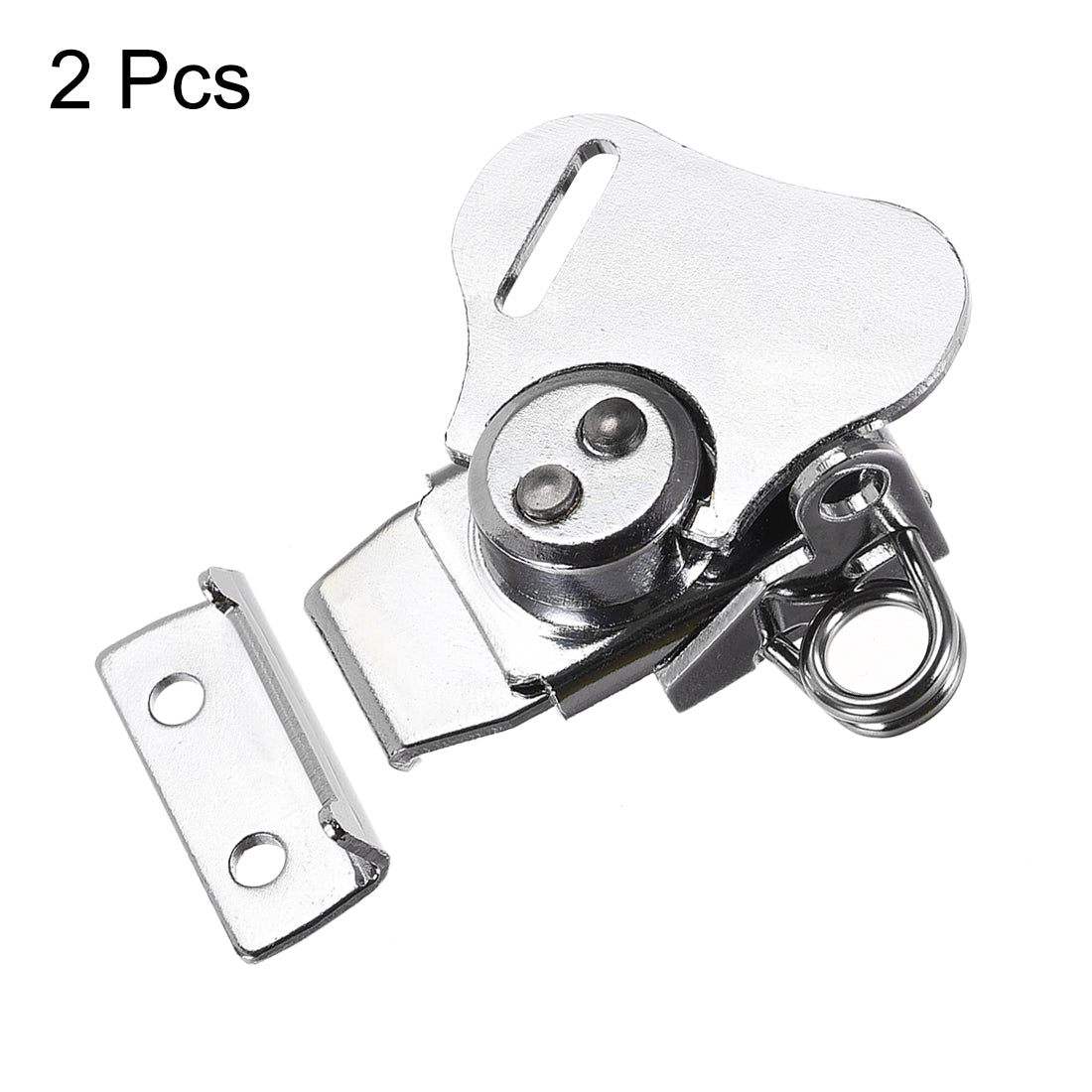 uxcell Uxcell Twist Latches, Iron Spring Loaded Butterfly Twist Latch for Box, 2.2x2" 2Pcs