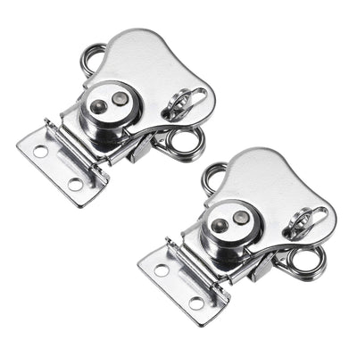 Harfington Uxcell Twist Latches, Iron Spring Loaded Butterfly Twist Latch for Box, 2.2x2" 2Pcs