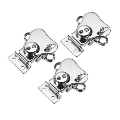 Harfington Uxcell Twist Latches, Iron Spring Loaded Butterfly Twist Latch for Box, 2.2x2" 3Pcs