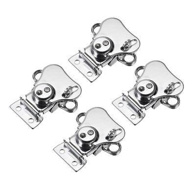 Harfington Uxcell Twist Latches, Iron Spring Loaded Butterfly Twist Latch for Box, 2.2x2" 4Pcs