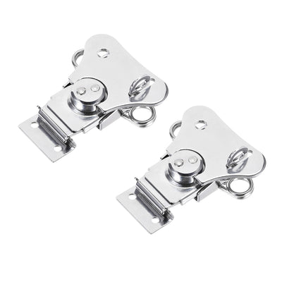 Harfington Uxcell Twist Latches, Iron Spring Loaded Butterfly Twist Latch for Box, 3.1x2.6" 2Pcs