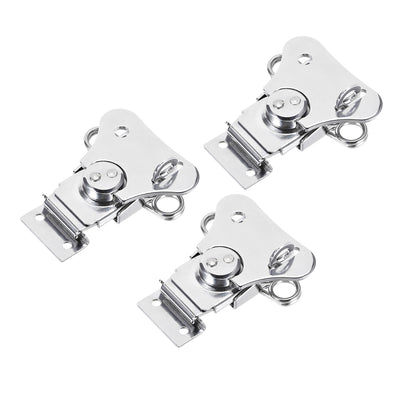 Harfington Uxcell Twist Latches, Iron Spring Loaded Butterfly Twist Latch for Box, 3.1x2.6" 3Pcs