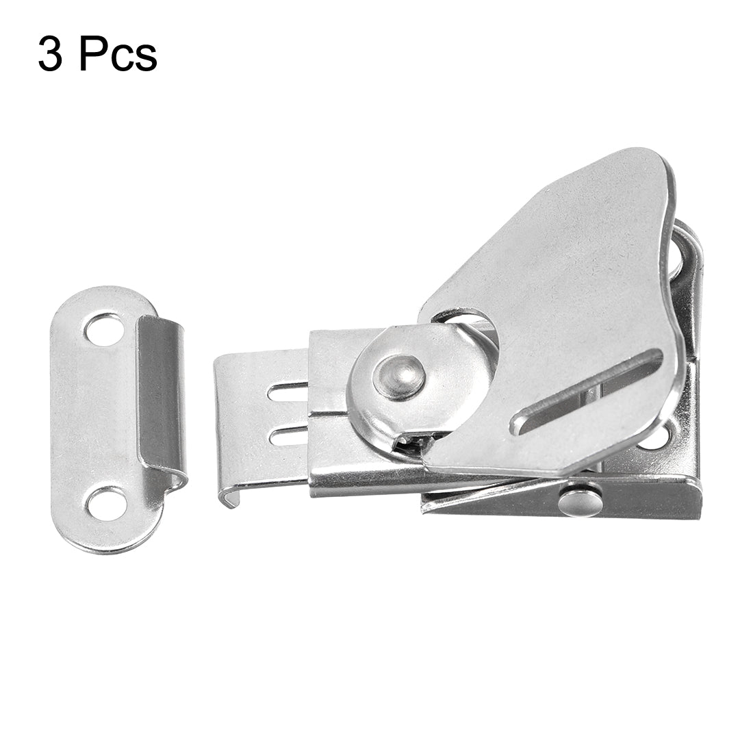 uxcell Uxcell Twist Latches, Stainless Steel Spring Loaded Butterfly Twist Latch 2.4x1.5" 3Pcs