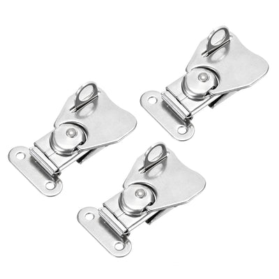 Harfington Uxcell Twist Latches, Stainless Steel Spring Loaded Butterfly Twist Latch 2.4x1.5" 3Pcs