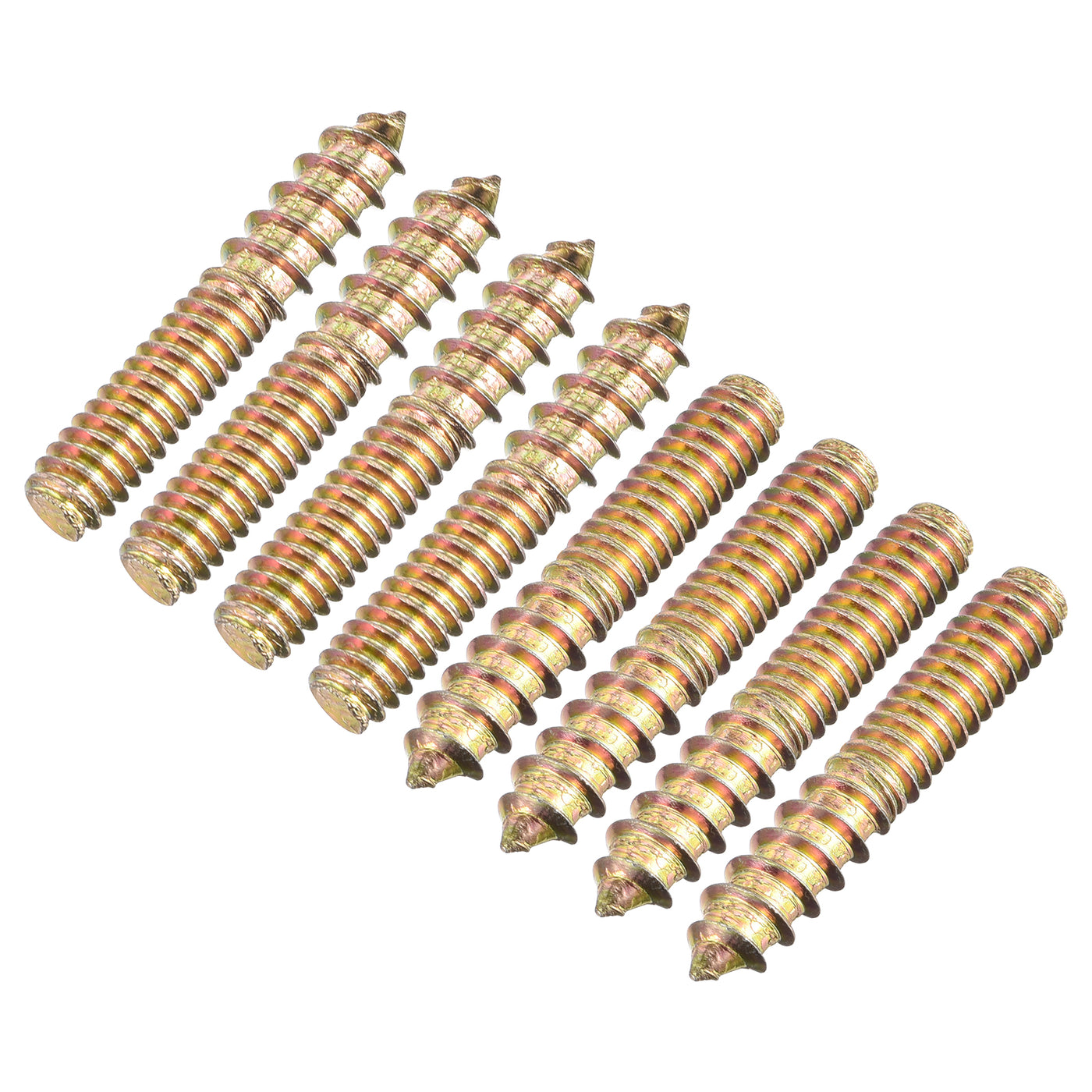 uxcell Uxcell 1/4-20x1-1/2" Hanger Bolts, 12pcs Double Ended Screws Wood Dowel Screws