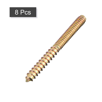 Harfington Uxcell 1/4-20x2-1/2" Hanger Bolts, 8pcs Double Ended Screws Wood Dowel Screws