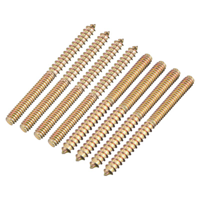 uxcell Uxcell 1/4-20x3" Hanger Bolts, 8pcs Double Ended Screws Wood Dowel Screws